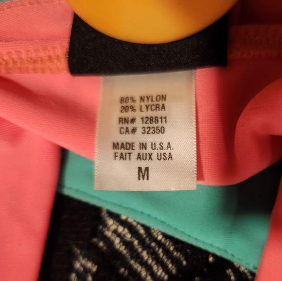 Neon and lace swimsuit - Picture 2 of 6